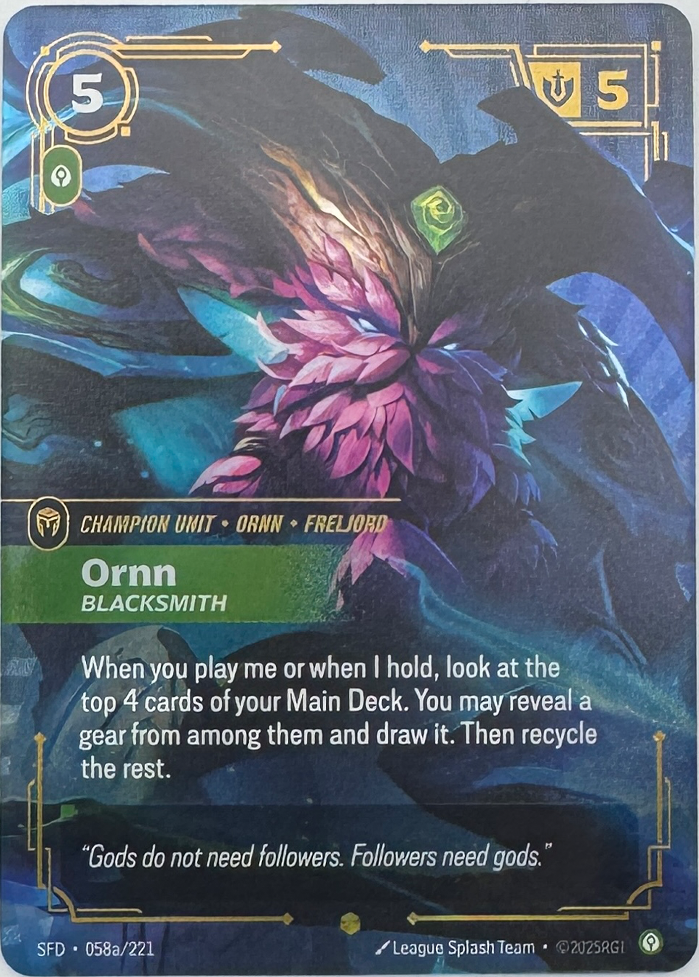 Ornn Blacksmith SFD 058a/221