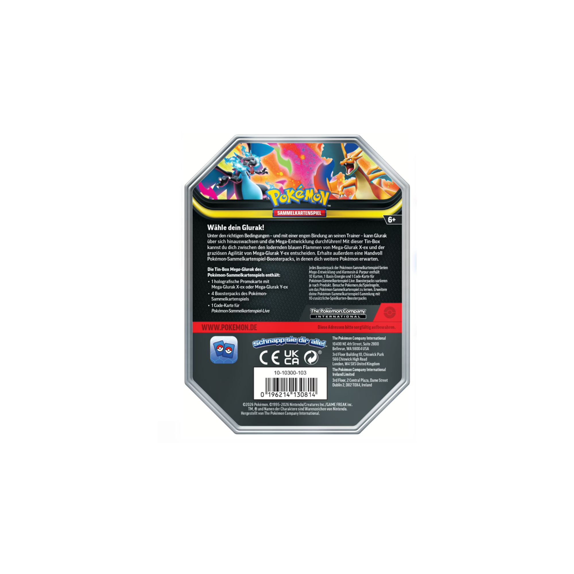 Pokémon Mega Glurak Y ex Tin Box Deutsch